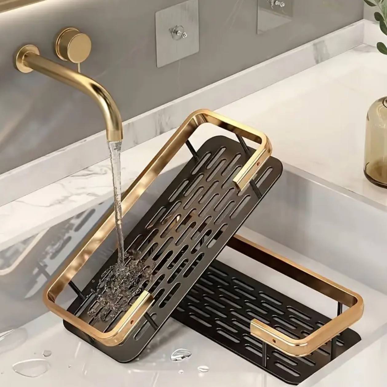 Double bathroom racks