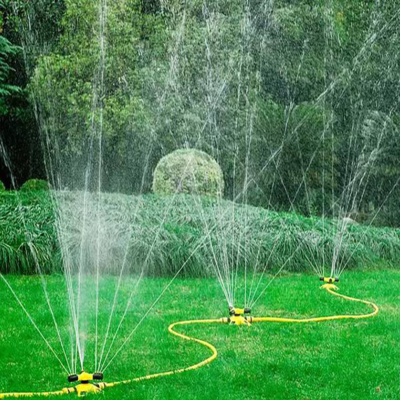 New Garden Sprinklers with inlet and outlet Automatic Watering Grass Lawn 360 Degree Rotating Water Sprinkler.