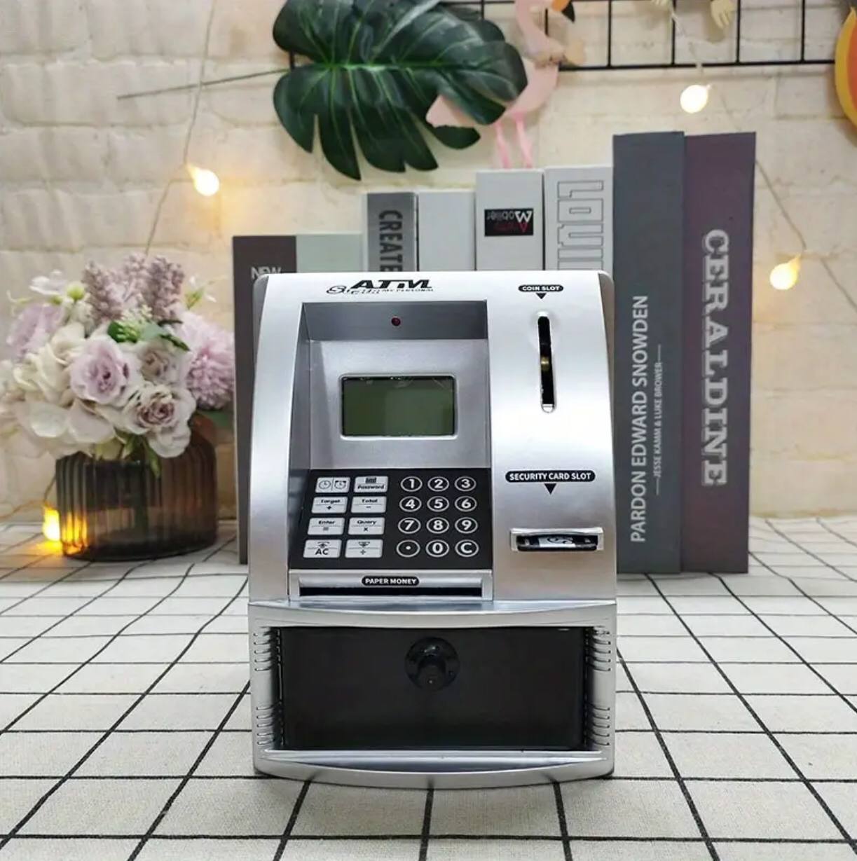 Mini ATM kids saving bank.