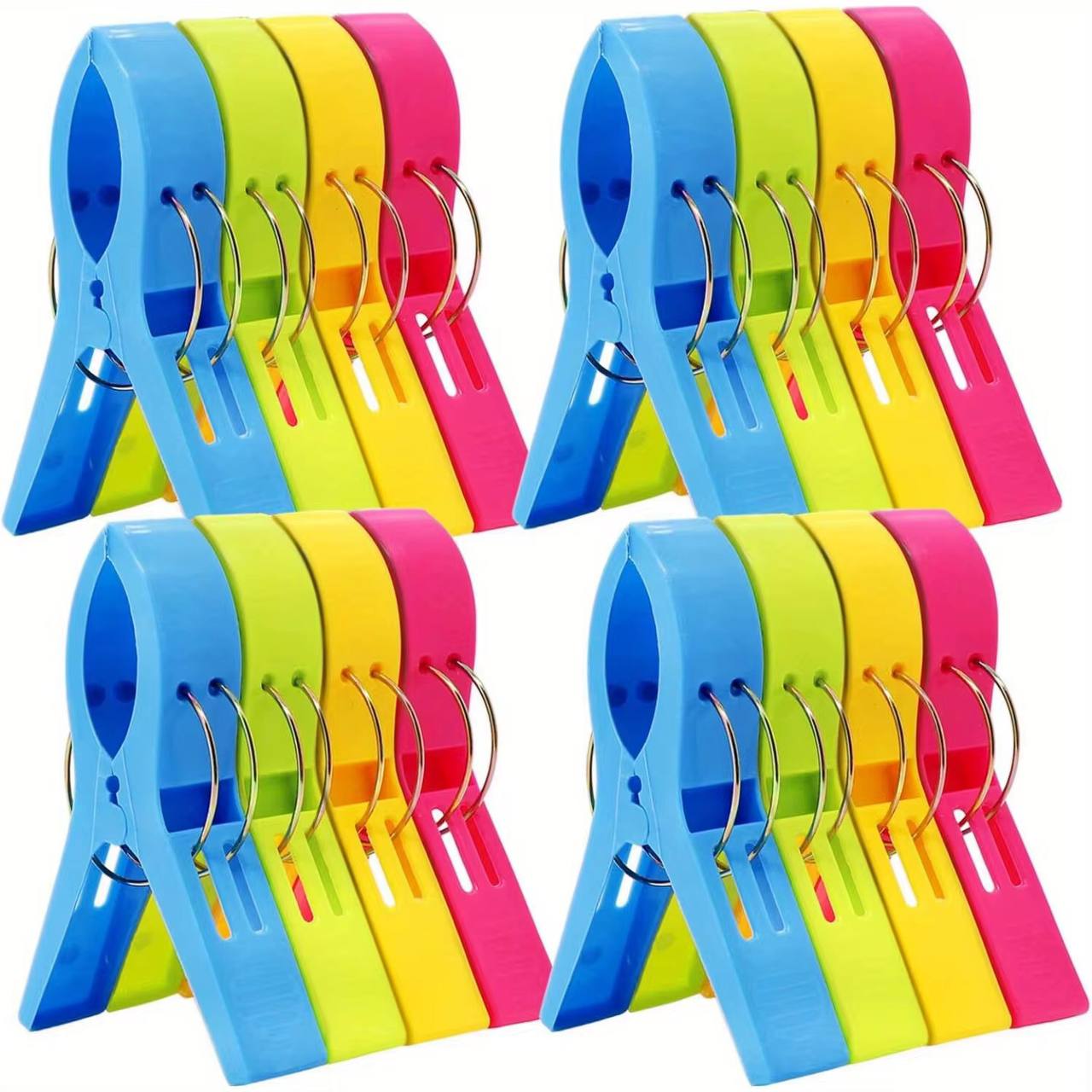 4Pcs Bright & Sturdy & Big Balcony Clips