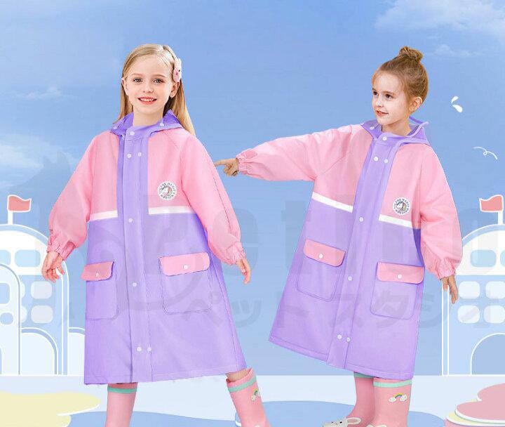 High quality children's raincoat with wide brim hat