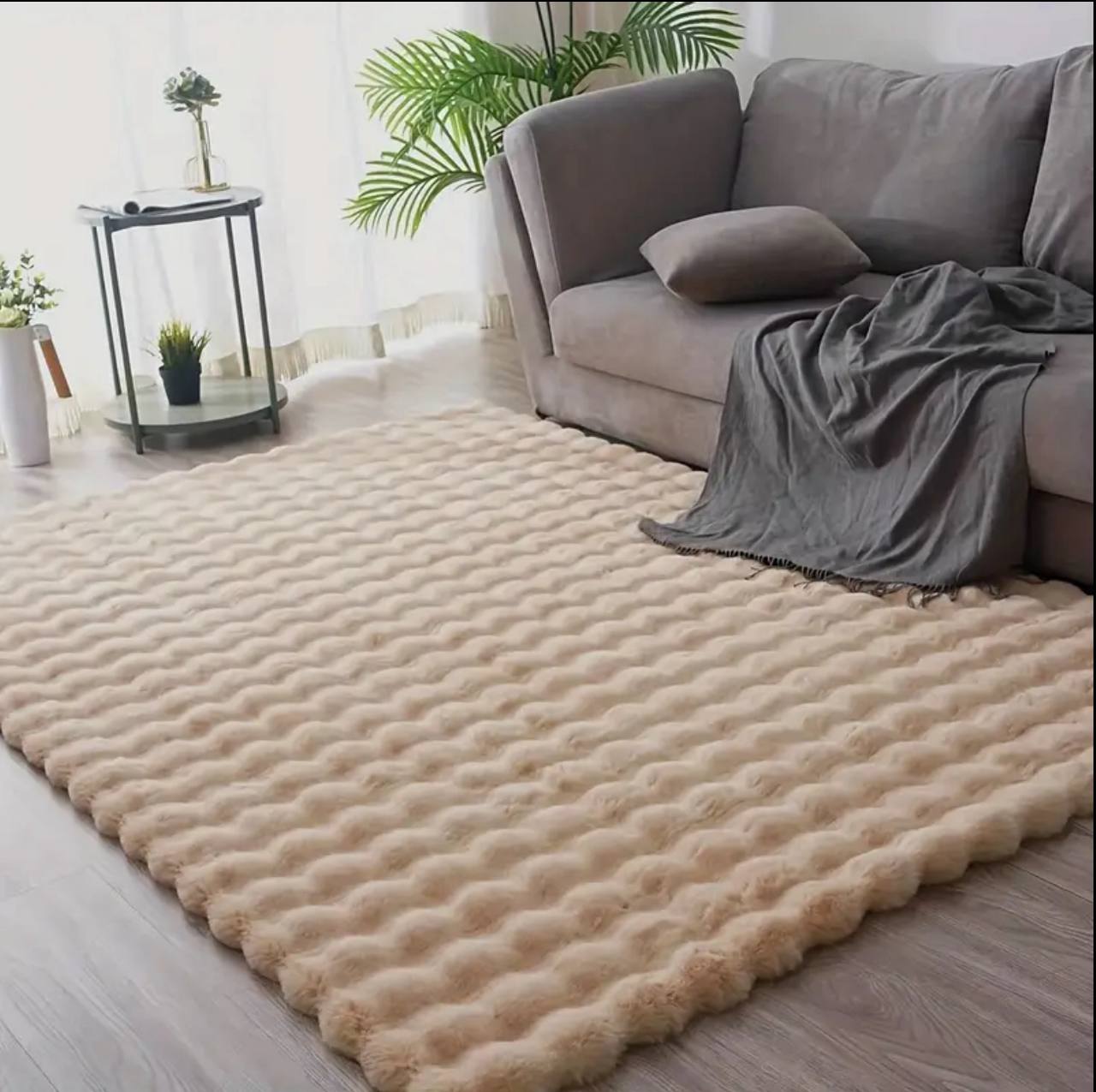 Ashler Rabbit Fur soft carpet size 5*8