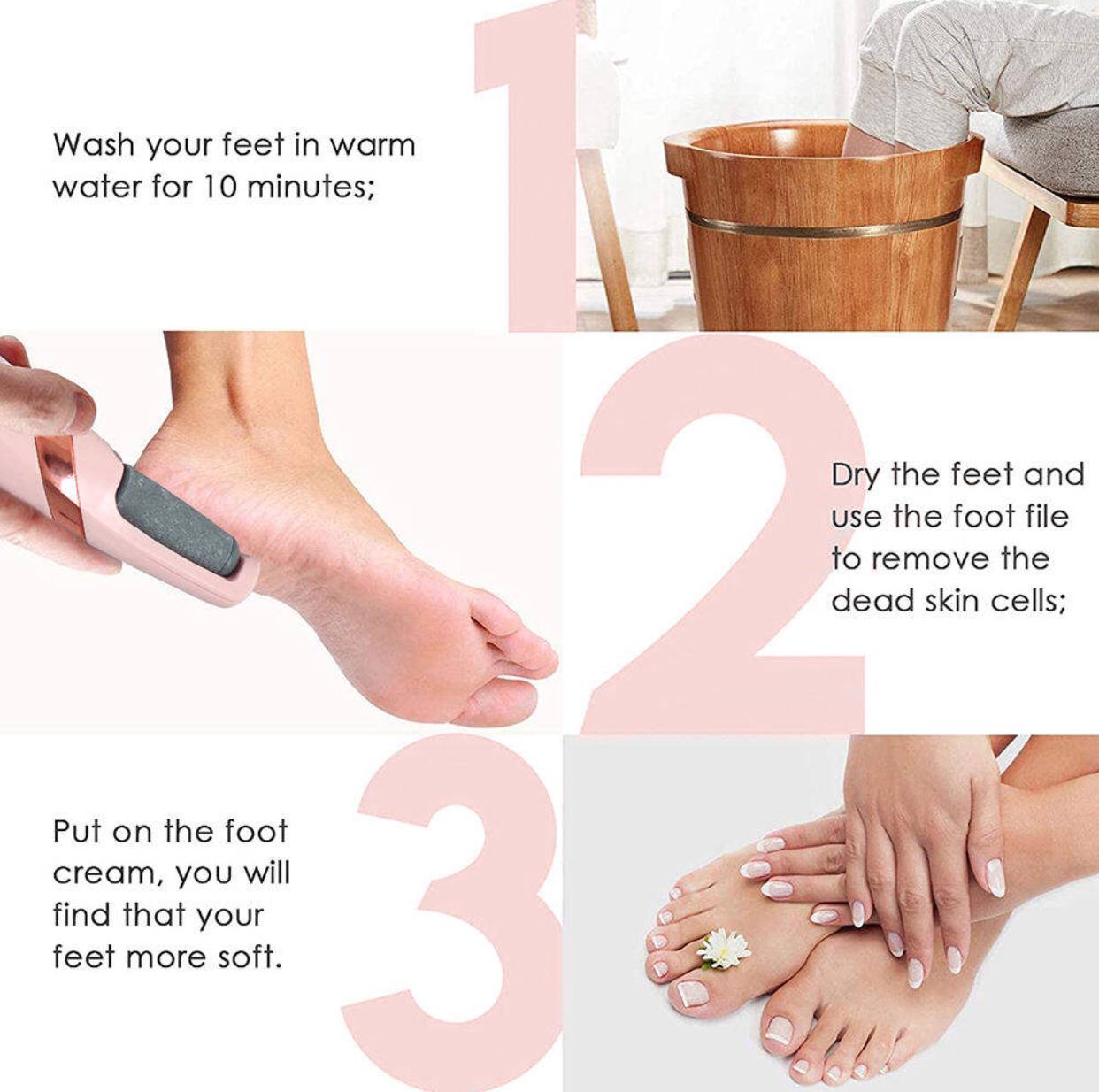 New electric cordless rechargeable callous remover
