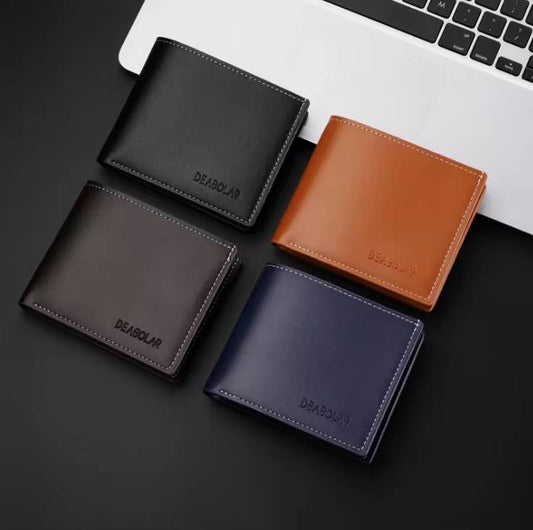 Men's fashion slim soft leather wallet