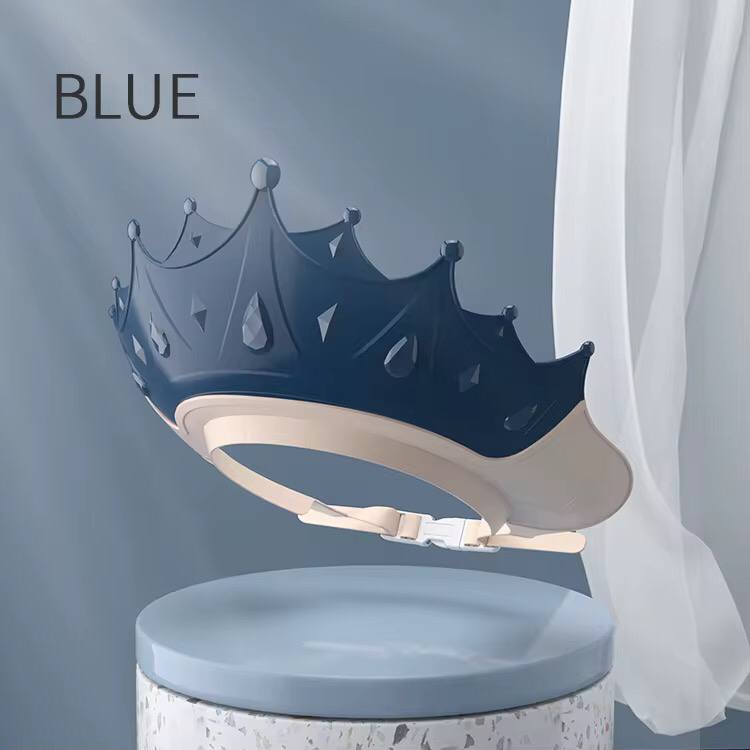 Adjustable Baby Shower Shampoo Cap Crown Shape Wash Hair Shield