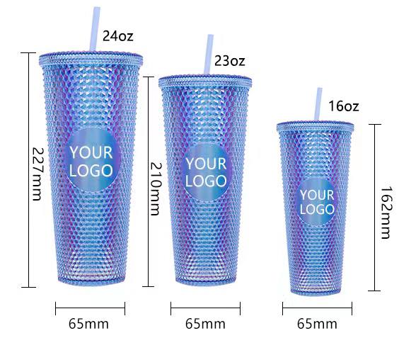 3in1 Starbucks studded tumbler set