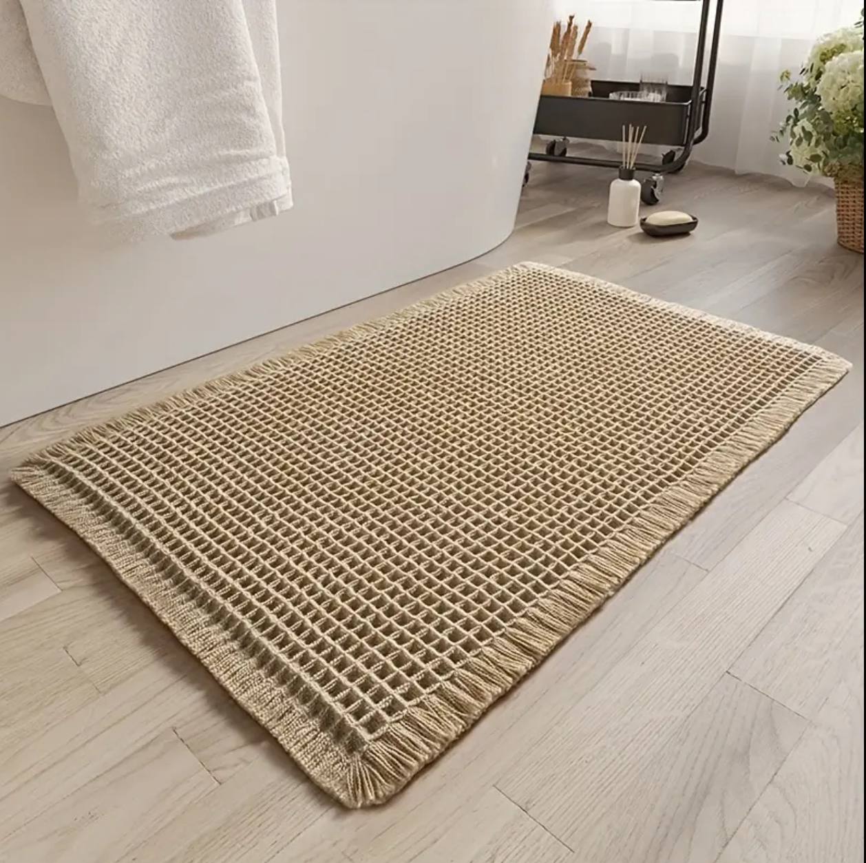 Minimalist Waffle Bathroom Door Mat