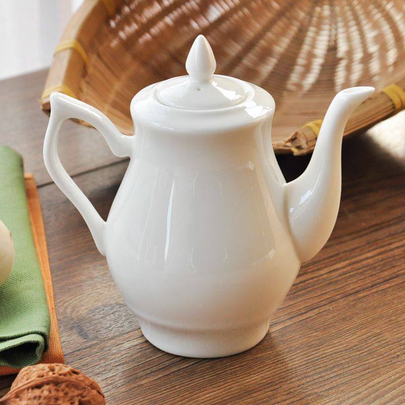Ceramic Fancy White Kettle