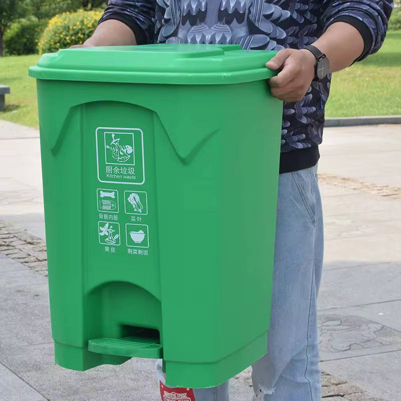 Trash Can Dustbins Outdoor Recycling Bins, Large Shatterproof Easy To Clean Dustbins Garbage Container Trash Barrel