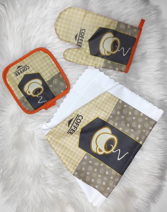 3pcs Kitchen glove set.