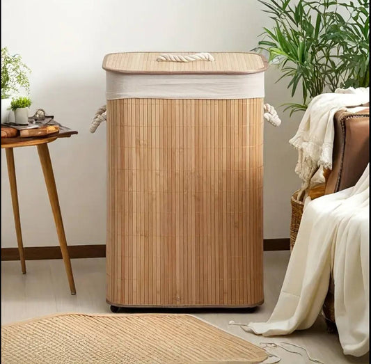 Foldable Bamboo wooden basket