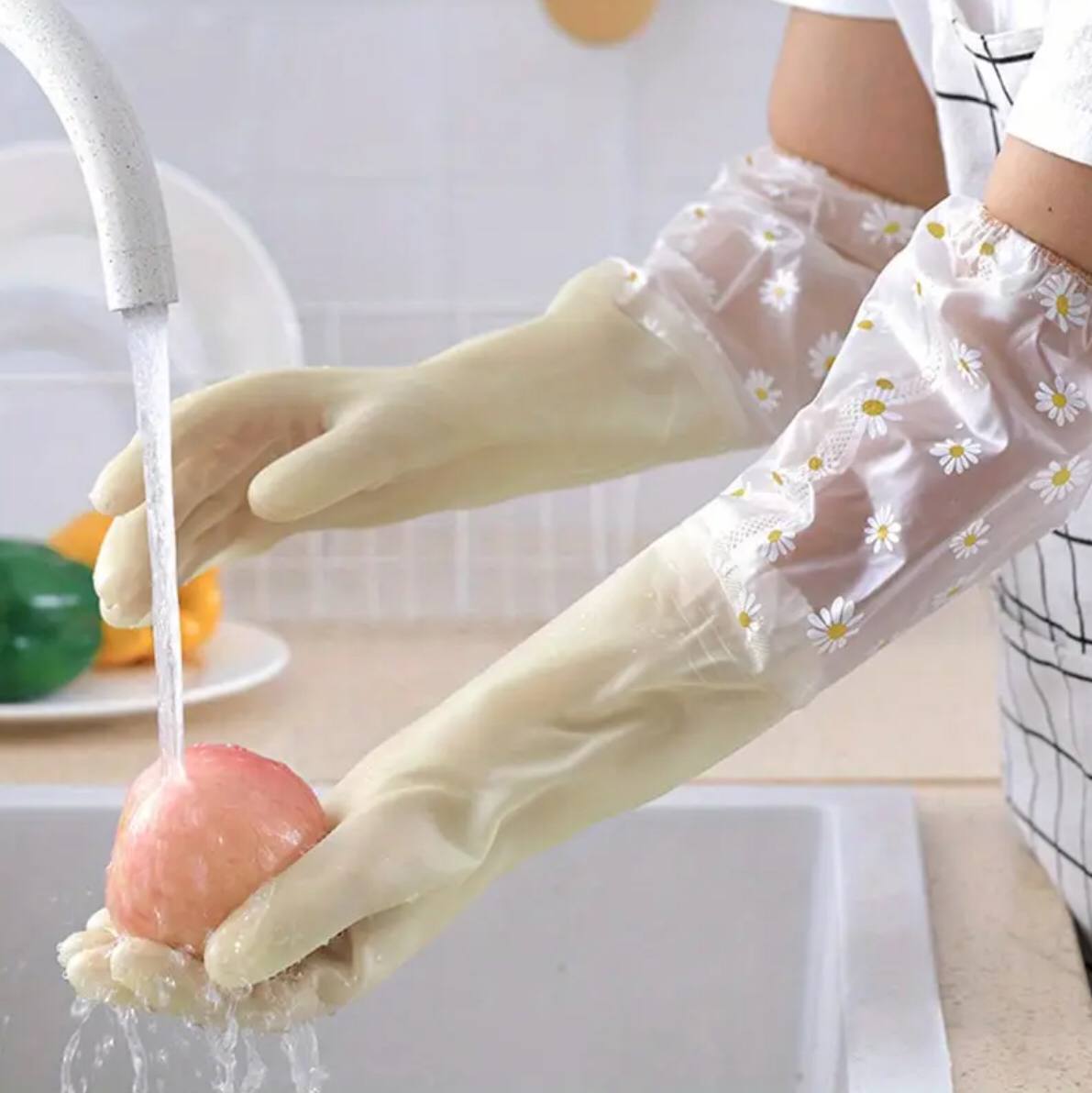 1 Pair Of Thermal Dishwashing Gloves, Thick And Durable, Waterproof Non-slip.