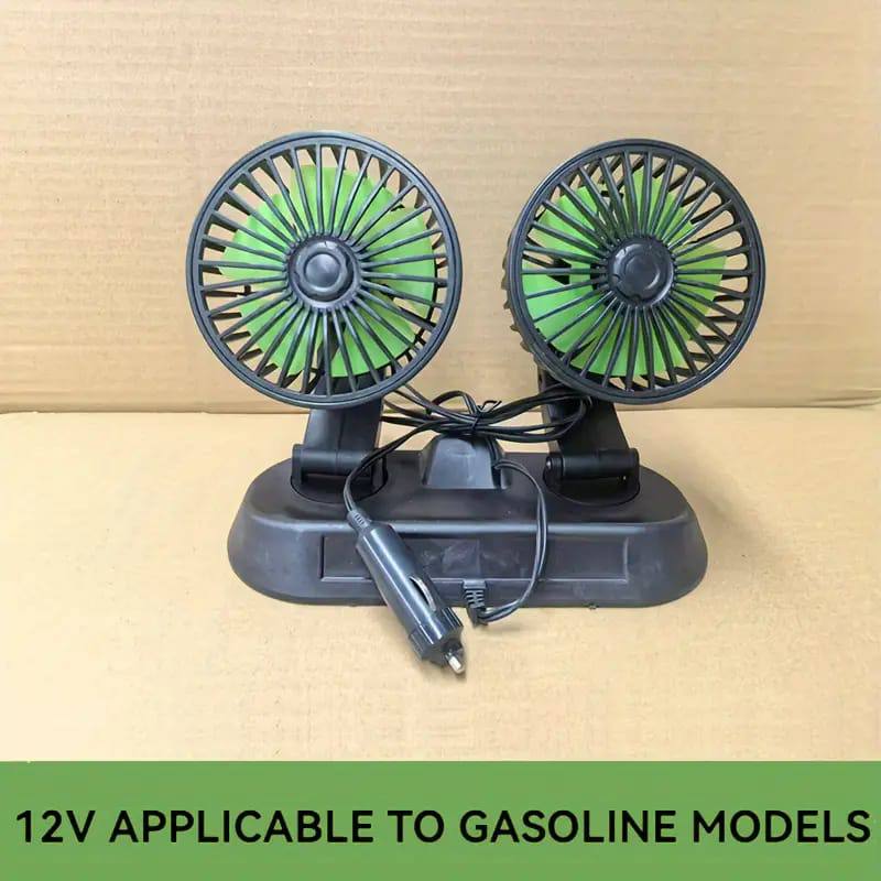 2 speed Double headed vehicle fan (Car Cigar lighter DC powered) 
 shopping