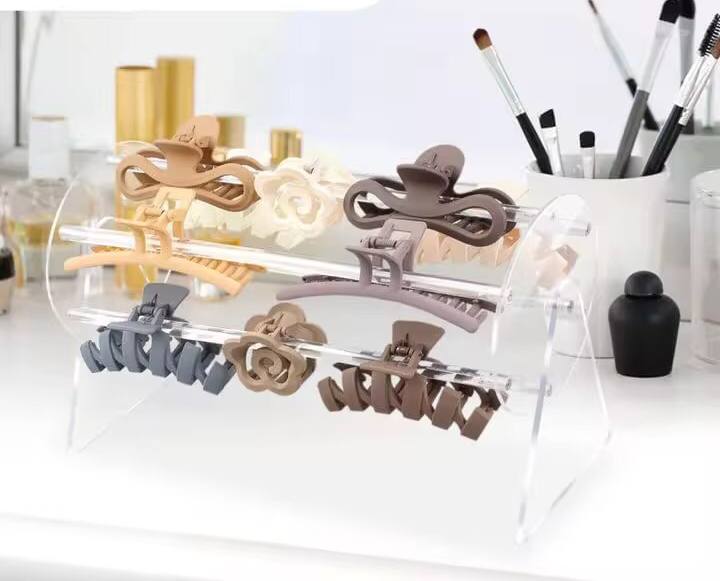360°Rotating Acrylic Headband Holder/Claw clip Organizer