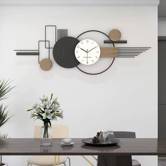 Long minimalist wall clock