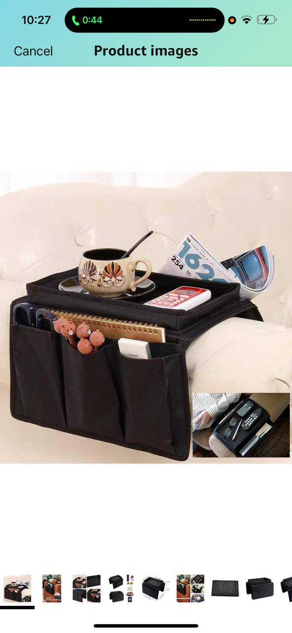 Couch sofa arm rest organizer
