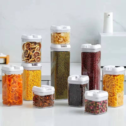 7pcs Transparent Acrylic Cereal Food/Pantry Storage Containers