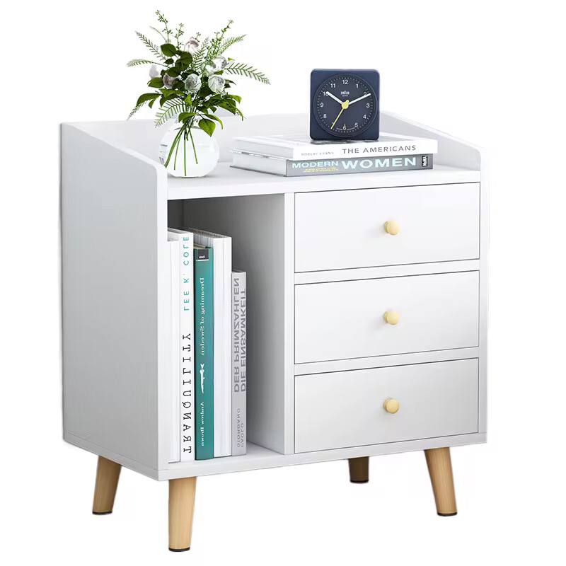 Bedside table with 3 drawers.