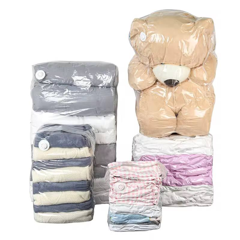 5pcs set No Pump Needed Vacuum Storage Bags for Clothes Blankets Comforters Sweaters Pillows Home Compression Seal Bags Space Saver Bags