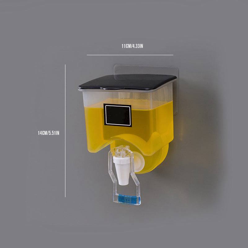 wall mounted 750mL oil /liquids dispenser with tap and a lid