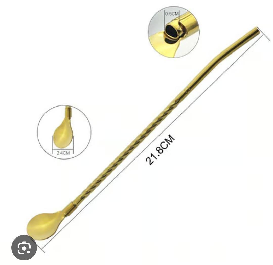 Boyuan Stainless steel long straw spoon
