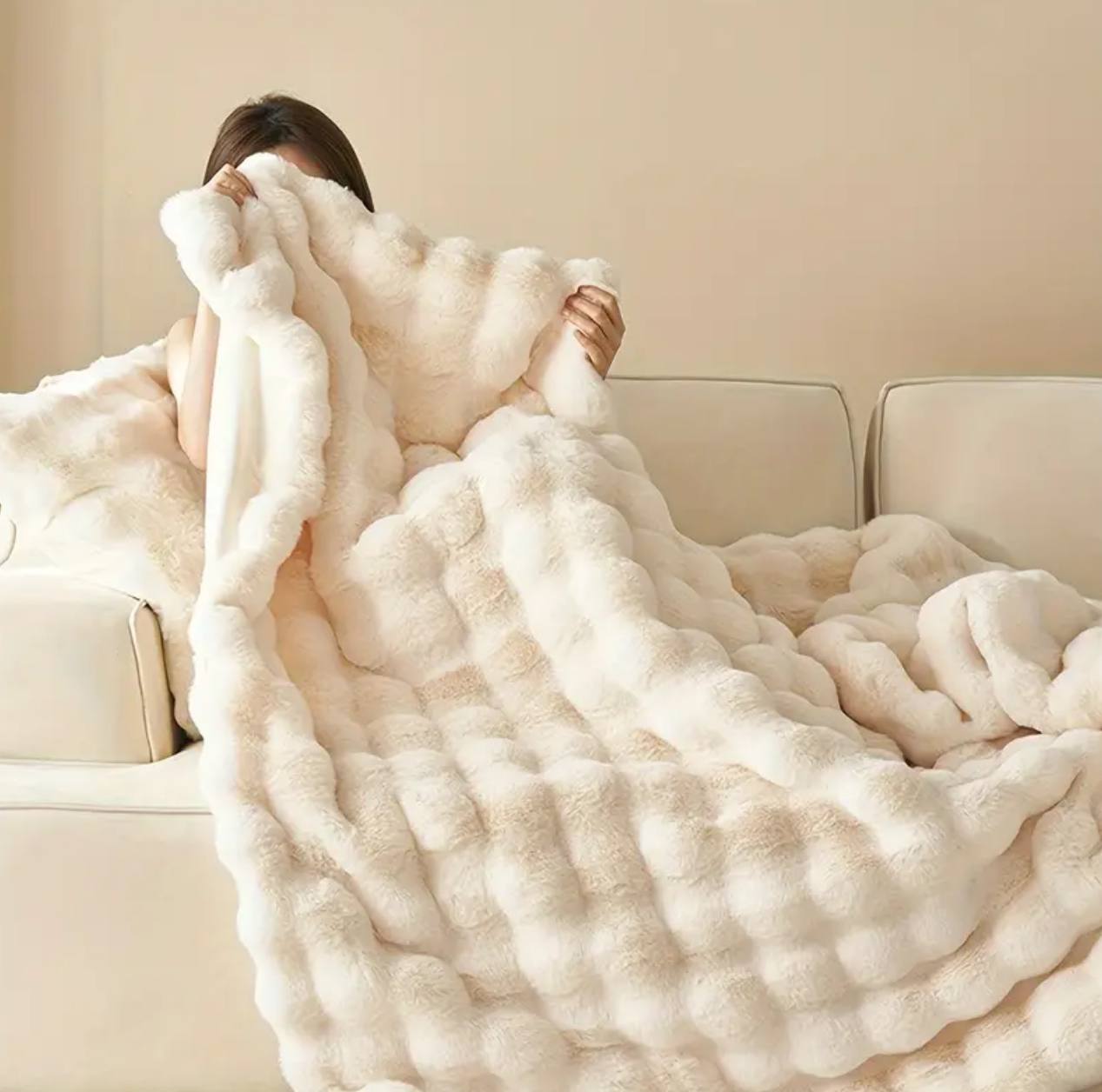 Premium quality Soft Bubble Winter Throw Blanket 180*200cm (6*6)