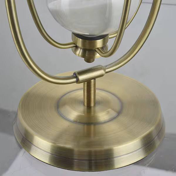 Vintage Handcrafted Hourglass with Exquisite Metal and Glass