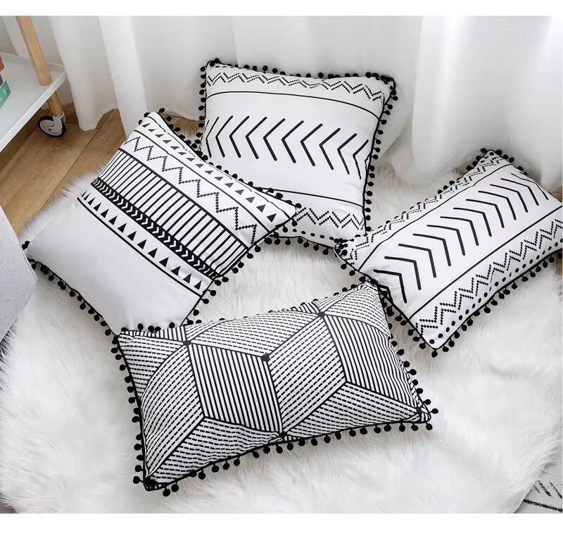 Cotton throw pillow covers