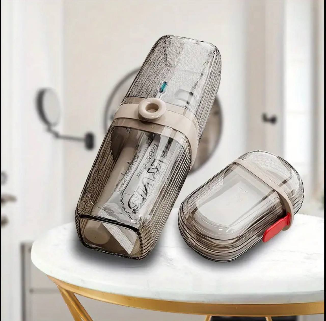 Portable Travel Soap Dish & Toothbrush Holder Set