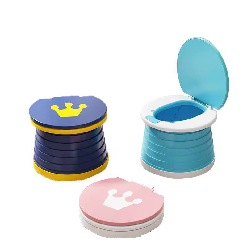 New 2-in-1 Children's Folding Toilet Portable Children's Travel Toilet Car Baby Toilet Potty Training Seat Suitable for Camping