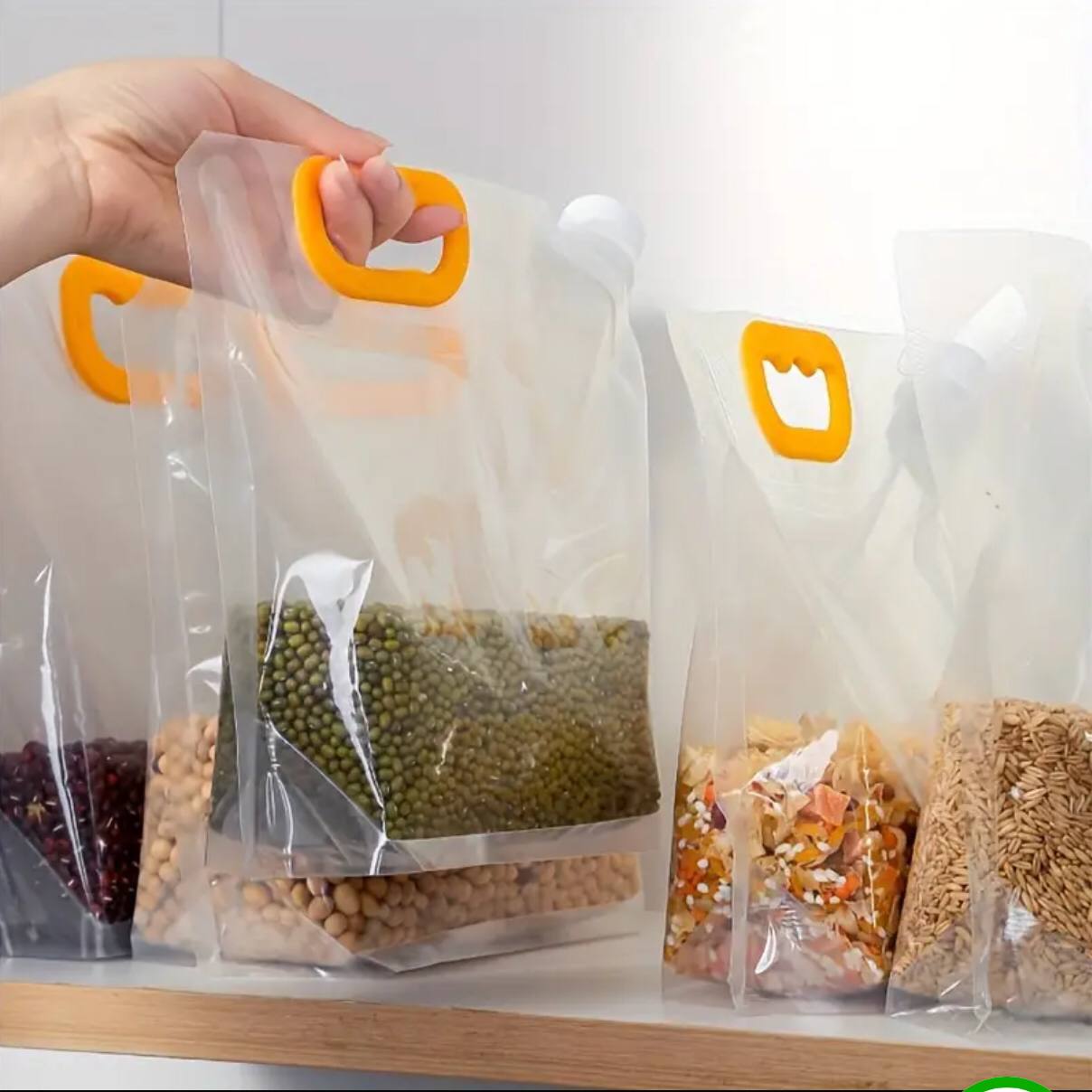 Transparent Sealed Packaging Bag Grains Moisture-proof Portable Storage Bag Kitchen Food