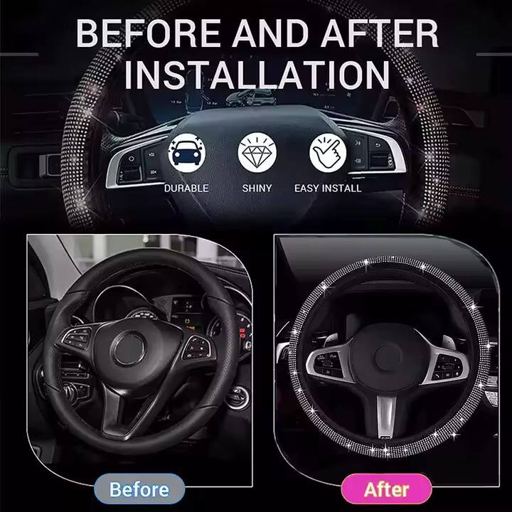 Fancy super stretching sparkling steering wheel cover.