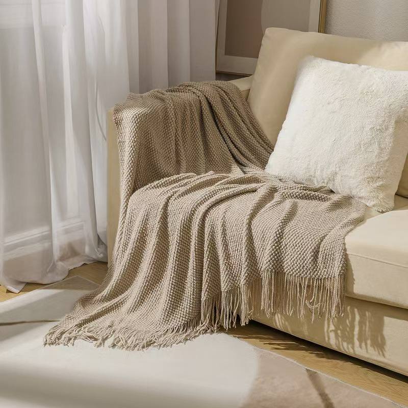 Knitted fleece blankets