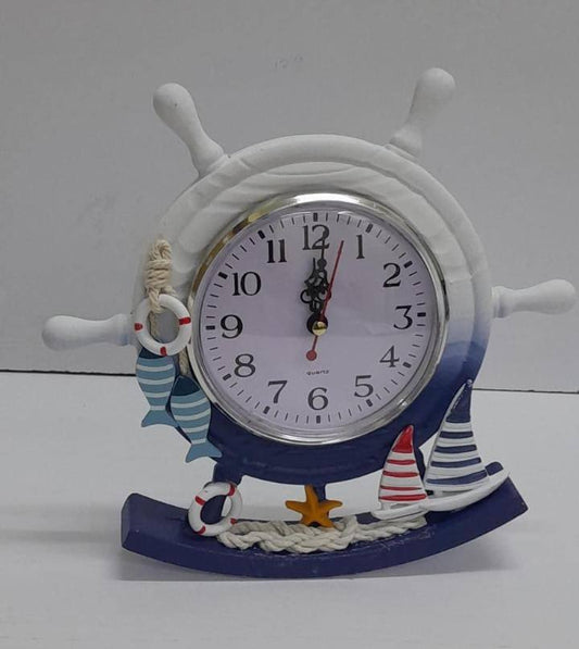 WOODEN photo frame + swing clock ornament