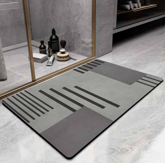 Rectangular Antislip absorbent bathroom mat