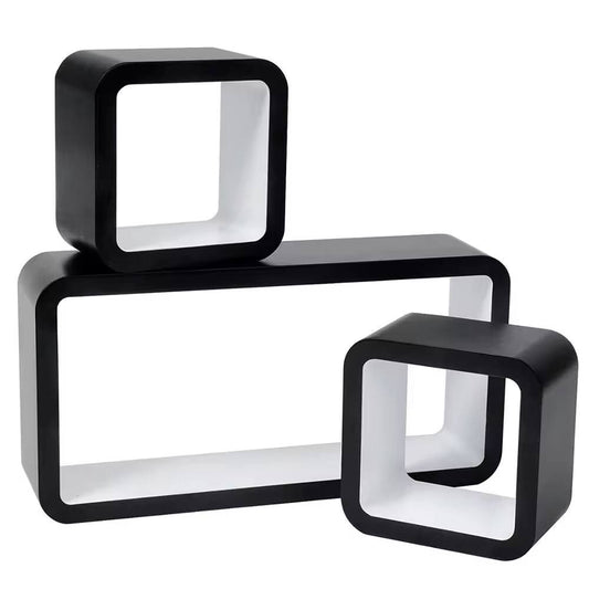 3Pcs Plastic Wood floating shelves