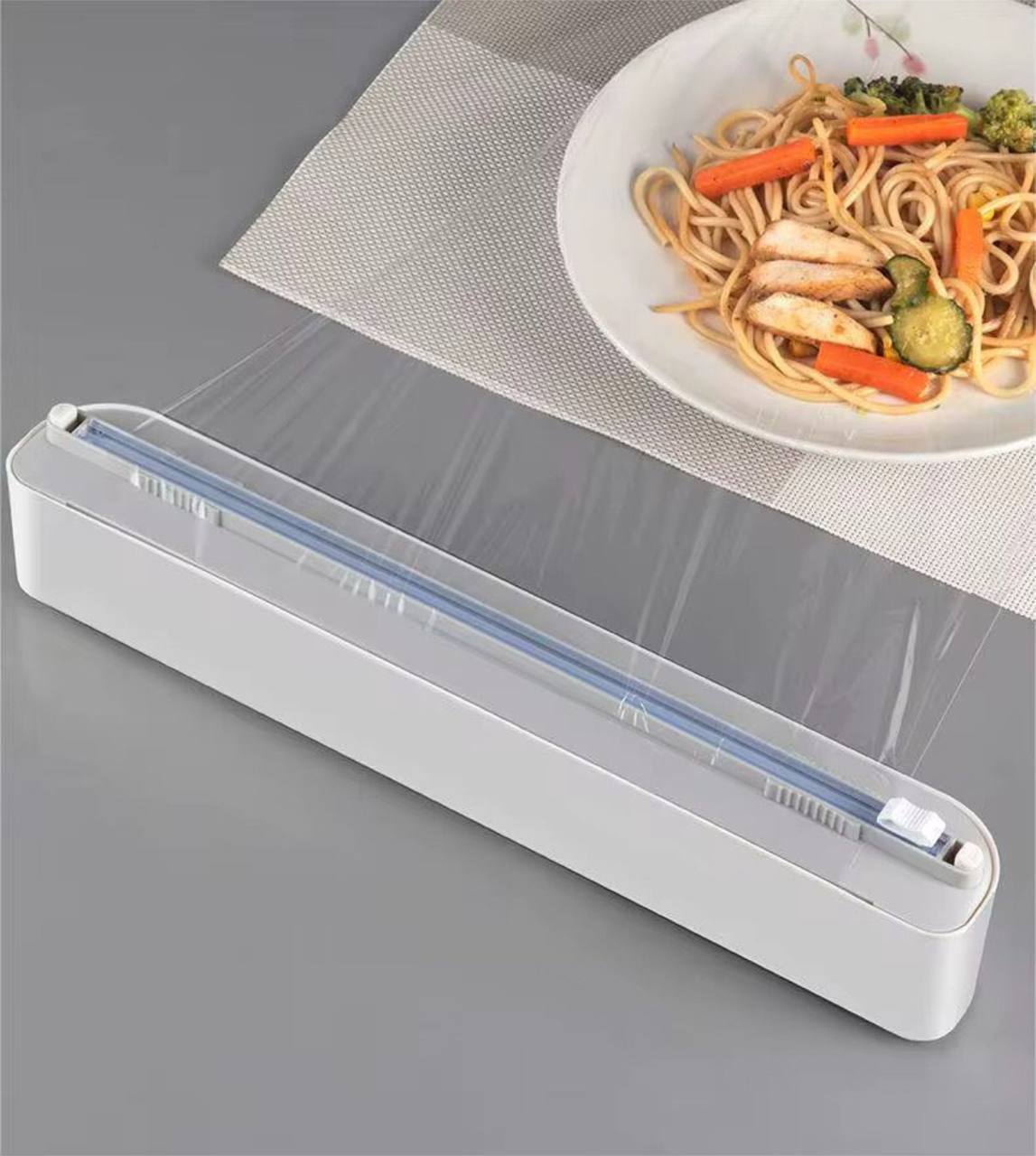 Plastic wrap cutter / cling film dispenser