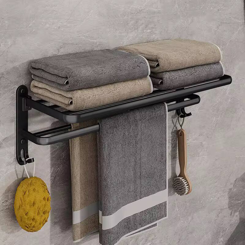 Bathroom wall mounted towel rack