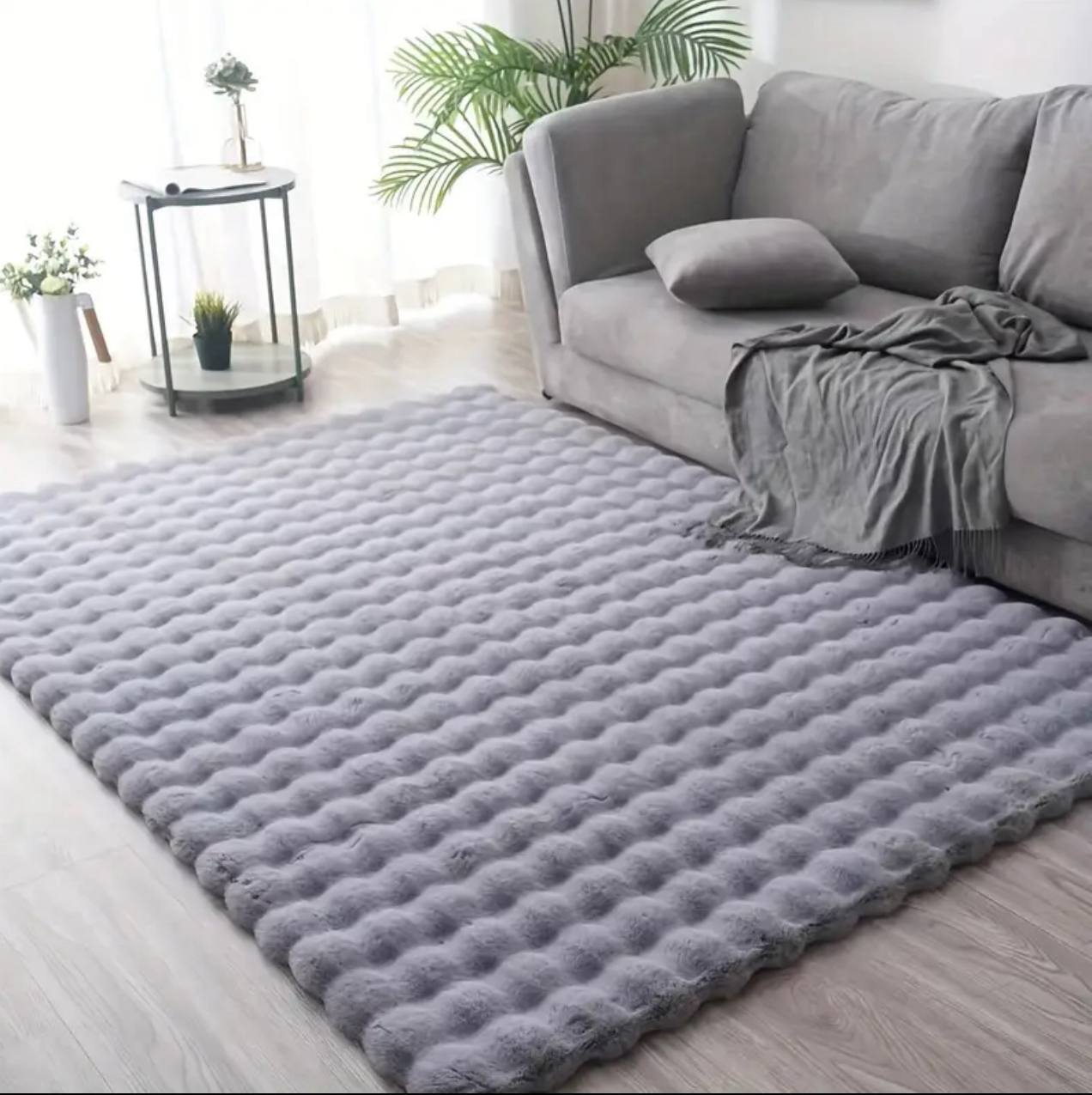 Ashler Rabbit Fur soft carpet size 5*8