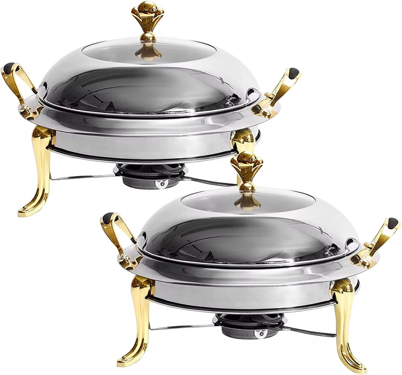 Stainless Food warmers
Round stainless Cheffing dishes