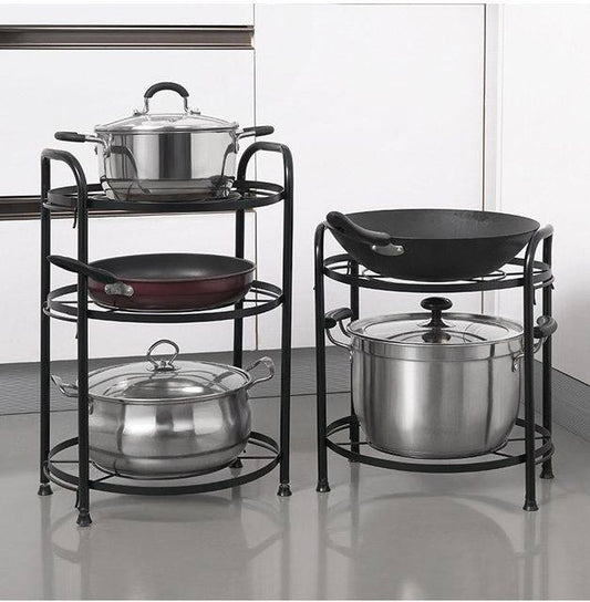 High quality Three layers creative kitchenware organizer  pot rack