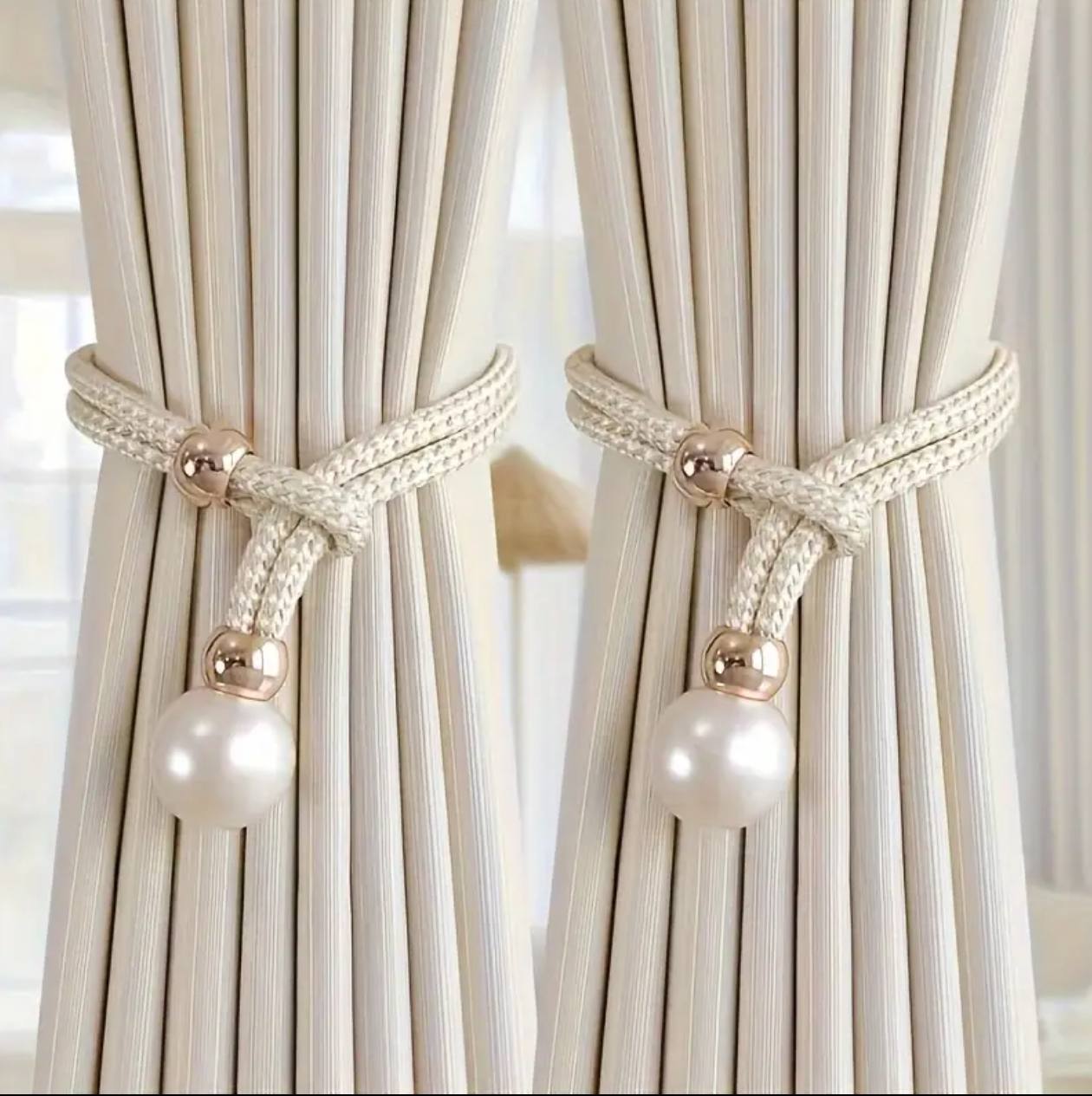 Curtain holder buckle rope