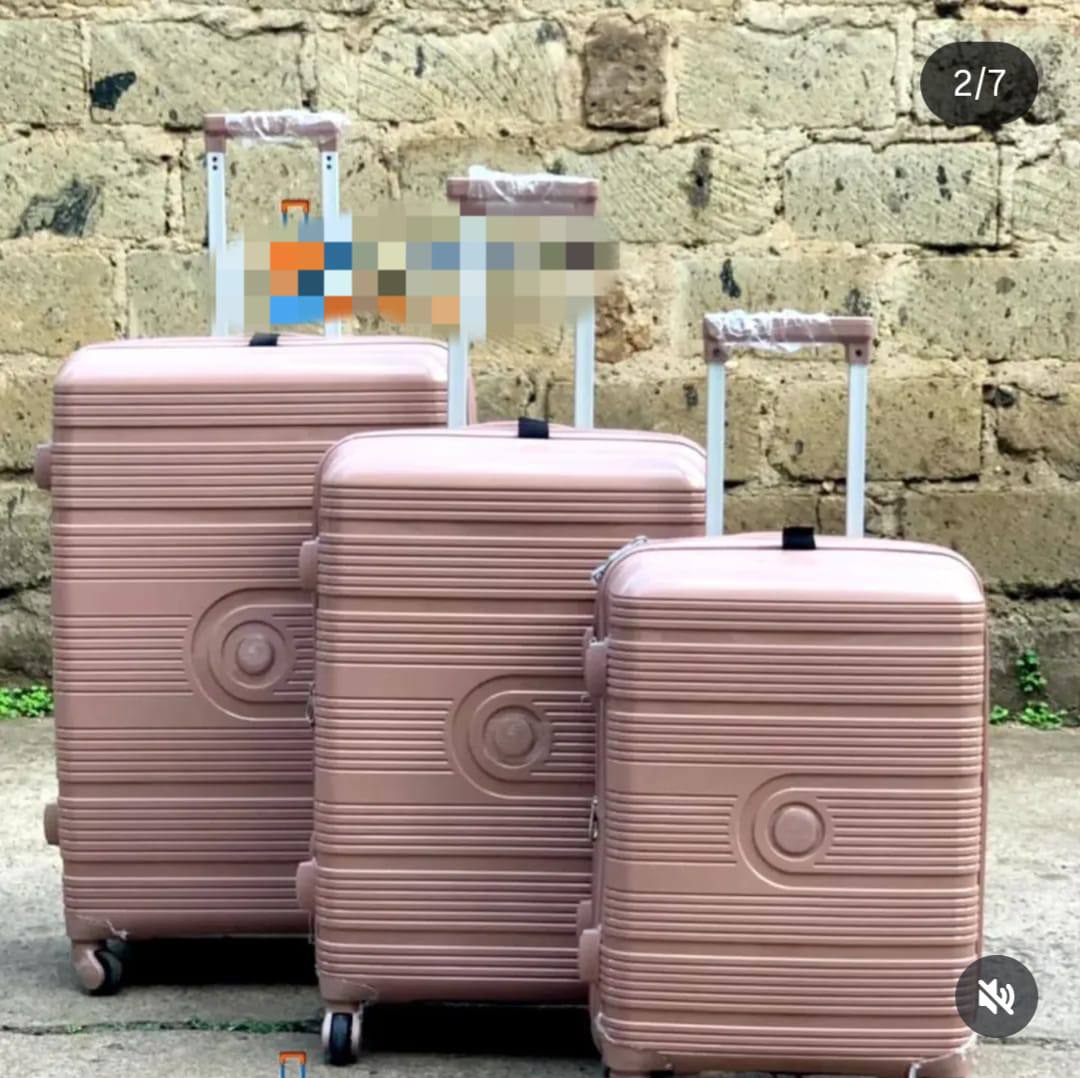 Unbreakable rubber suitcase  Pp 3-in-1  suitcase set