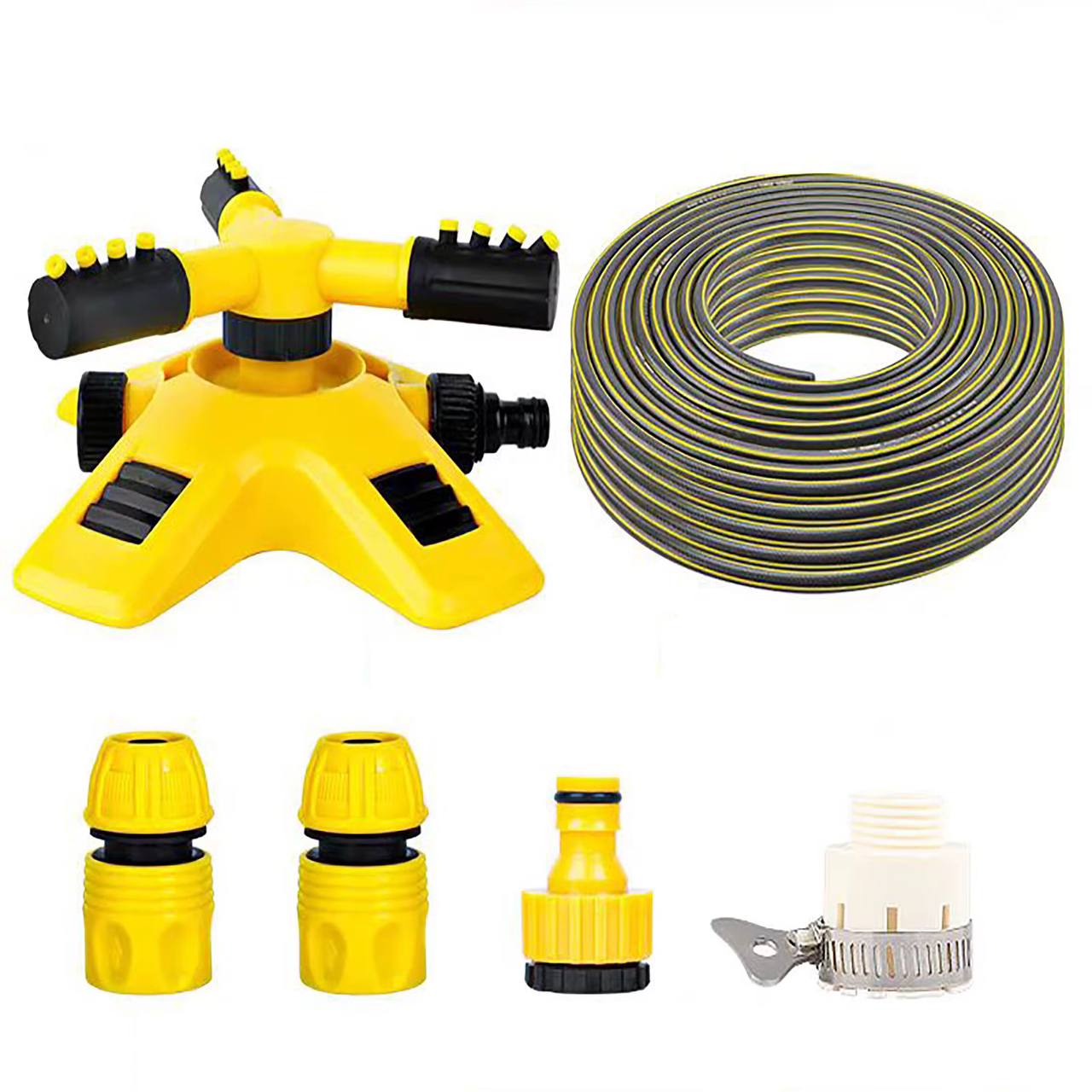 New Garden Sprinklers with inlet and outlet Automatic Watering Grass Lawn 360 Degree Rotating Water Sprinkler.