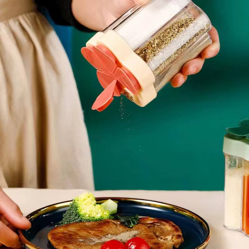 Keep your kitchen organized with this 5-in-1 seasoning bottle! .