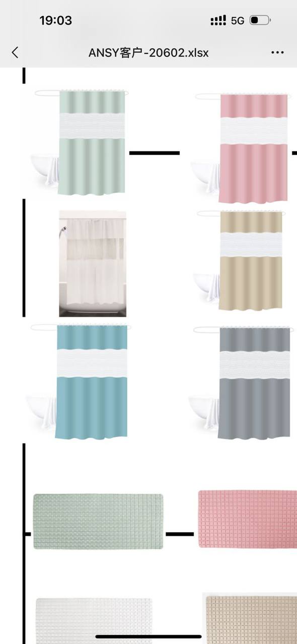 Polyester waterproof bath shower curtain
