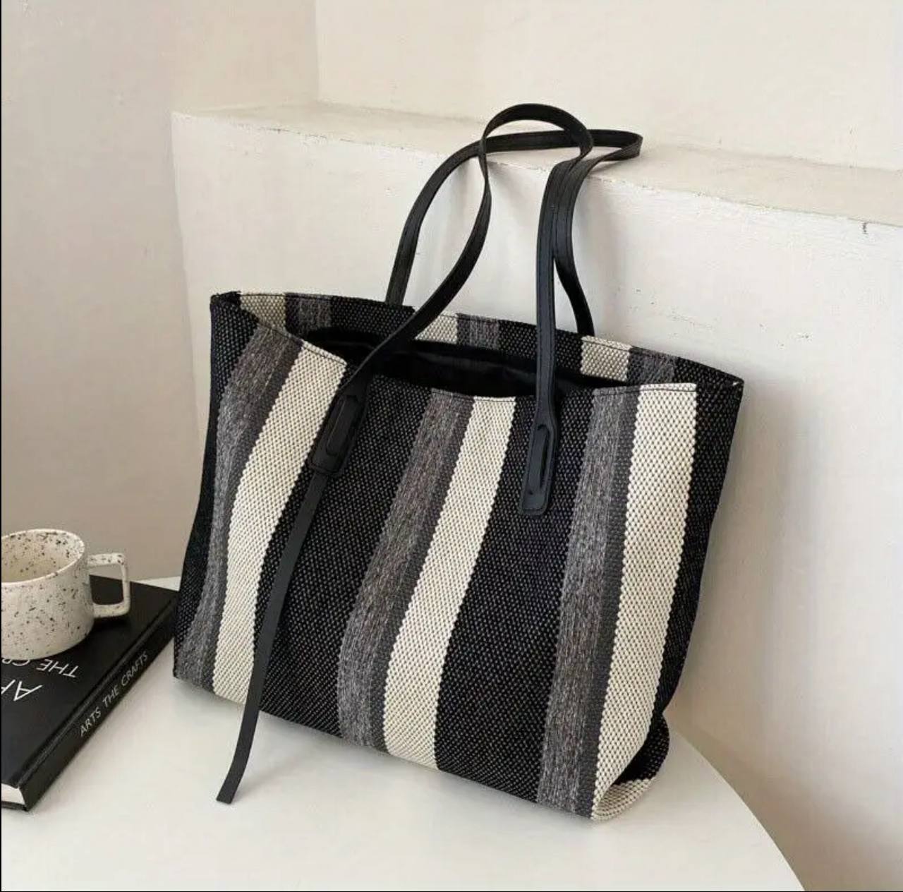 Elena Stripped Tote Bag
