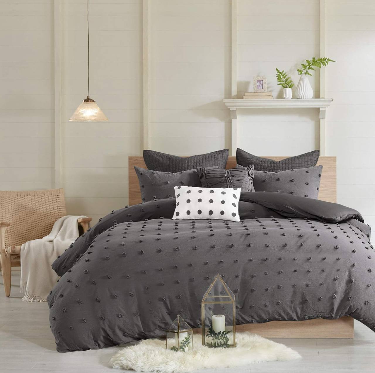 Luxury Tufted Dot Design Duvet cover set