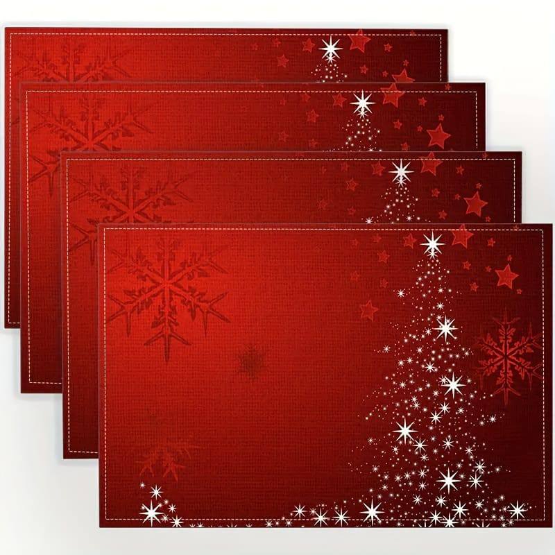 1pc Christmas Placemats For Dining Table Table Mats Kitchen Dining Decoration