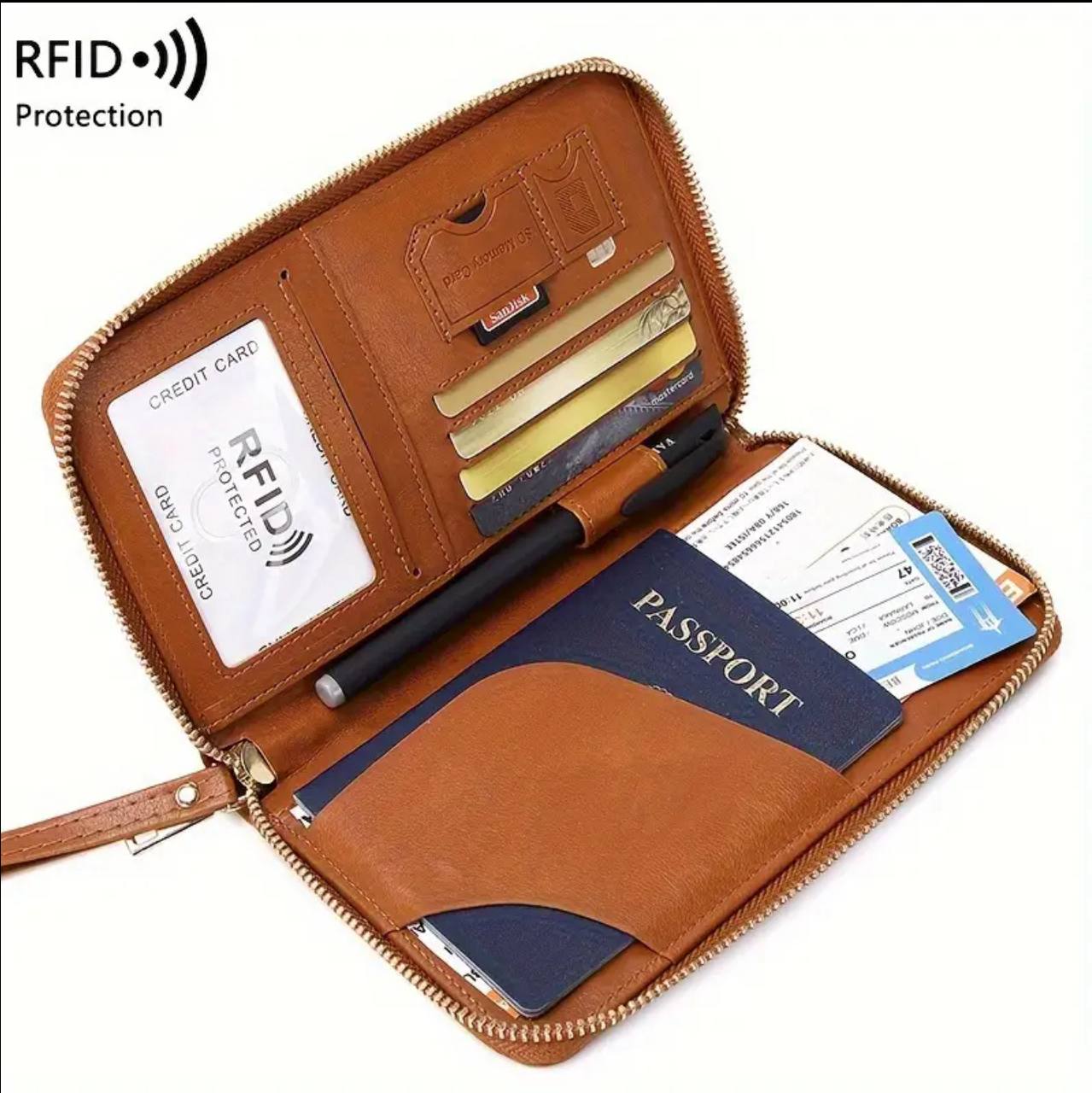 Travel wallet passport protector case